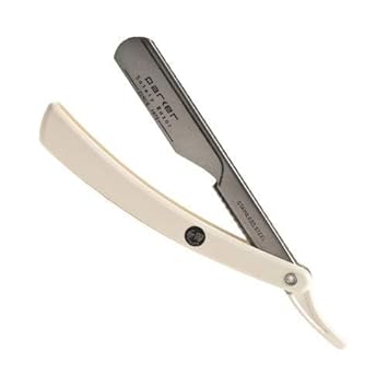 Parker Ptw Professional Straight Razor With Replaceable Blades – All-Stainless-Steel Push-Type Design + 5 Parker Platinum Half Blades – Barber-Grade Razor For Precision Detailing