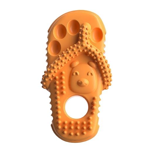 INFINIBYTE Slipper Shape Puppy Dog Teething Toys - Chew Toys for Small Medium Large Dogs Teething Training,Safe TPR Interactive Dog Toys for Small Medium and Large Breed