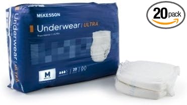 McKesson Ultra Underwear, Incontinence, Heavy Absorbency, Medium, 20 Count : Health & Household