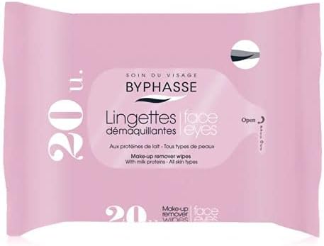 Byphasse Detox Wipes, 2, 0U. All Skin Milk Protein, Neutral, Medium