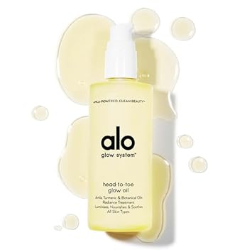 Alo Head-To-Toe Glow Oil + Travel | Glow-Boosting Natural Dry Body Oil | Jojoba, Amla, Aloe & Vitamin E | Hydrates & Nourishes Skin | Citrus Scent | 3.2 + 0.7 Oz : Beauty & Personal Care