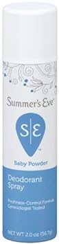 Summer's Eve Deodorant Spray Baby Powder, 2 Ounce (Pack of 18) : Baby