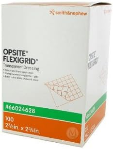 Smith & Nephew Opsite Flexigrid Transparent Dressing (2 3/8"X2 3/4") (Box Of 100) By Opsite