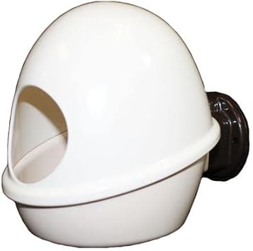 Press 'N' Slide Feed Station - Durable Mounted Food Bowl Dish - Sugar Gliders, Squirrels, Prairie Dogs, Degus, Marmosets, Parrots, Birds, Rats, Hamsters, Gerbils & Other Small Pets… (With Dome)