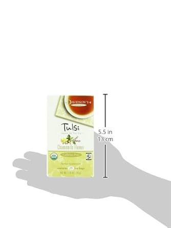 Davidson'S Organics, Tulsi Chamomile Flower, 25-Count Tea Bags, Pack Of 6