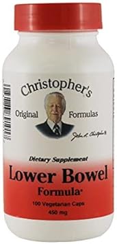 Dr Christopher's Lower Bowel Formula Vegetarian 100 Capsules 450 mg (Pack of 2)