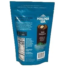 Mauna Loa Premium Hawaiian Chocolate Covered Macadamia Nuts, Dark Chocolate, Cocoa Dusted, 8 Oz Bag (Pack Of 1)