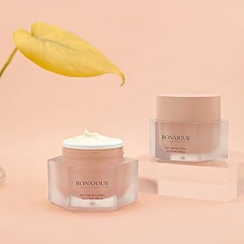 Bonajour] Vegan Beauty Egf Time Recovery Premium High Nutrition & Moisturizing Cream - Anti-Aging, Anti-Wrinkle For Dry Skin 1.6 Fl. Oz