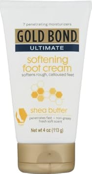 Gold Bond Softening Foot Cream, 4 Oz., With Shea Butter To Soften Rough & Dry Feet