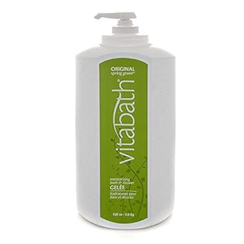 Vitabath Original Spring Green Moisturizing Bath & Shower Gel Wash Invigorating Botanical Skin Rejuvenation Hydrating Dry Skincare Body Cleanser & Foaming Gelee - 128 Oz