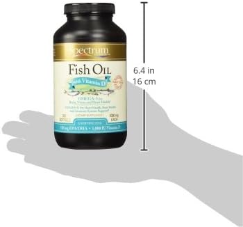 Spectrum Essentials Softgels, Fish Oil with Vitamin D, 1000 mg, 250 Count