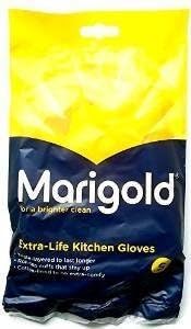 Marigold Extra-Life Kitchen Gloves Small, Yellow, S (Pack Of 6)