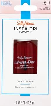 Sally Hansen Insta-Dri®, Clear Top Coat, Quick Dry, Long Lasting, Streak-Free Shine, Clear Nail Polish