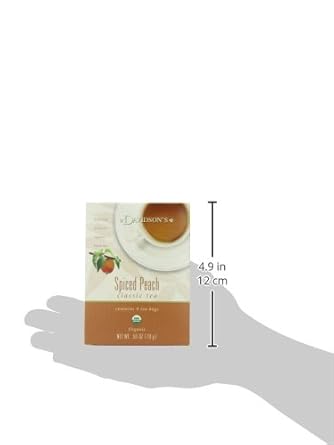 Davidson'S Organics, Spiced Peach, 8-Count Tea Bags, Pack Of 12