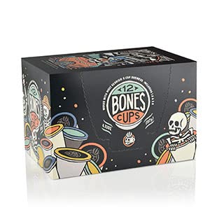 Bones Coffee Company Flavored Coffee Bones Cups French Vanilla Flavored Pods | 12ct Single-Serve Coffee Pods Compatible with Keurig 1.0 & 2.0 Keurig Coffee Maker