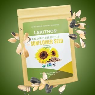 Lekithos Organic Sunflower Seed Protein Powder - 3 lb - 15g Protein - 