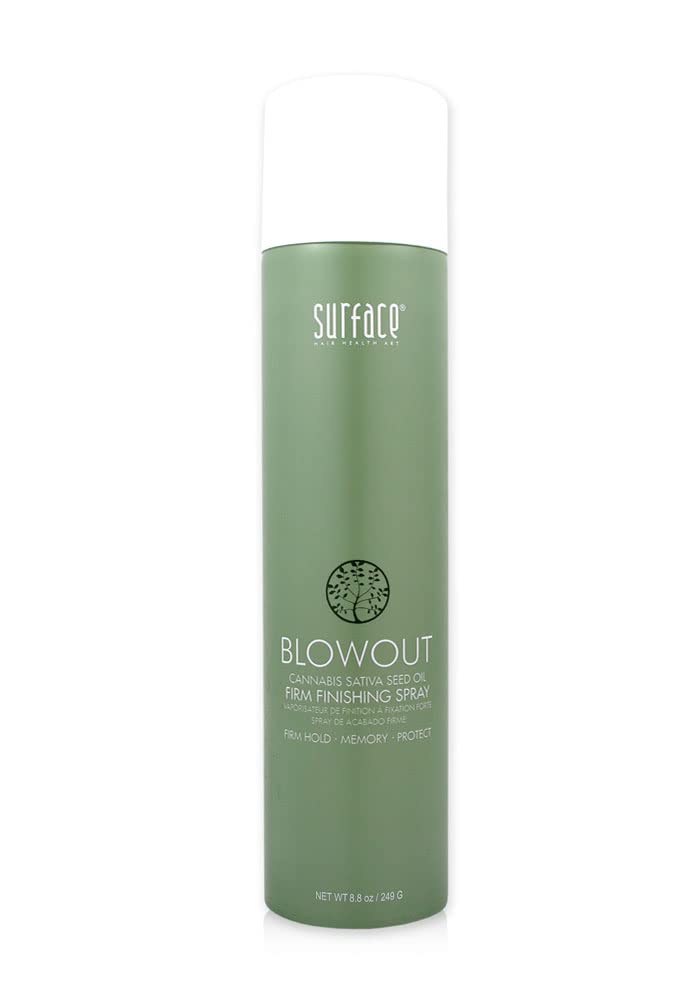 Surface Hair Blowout Firm Hair Spray For Women And Men, 8.8Oz - Heat Protecting, Volumizing, Lychee And Maracuja Oil - Premium Blowout Hair Products For Styling