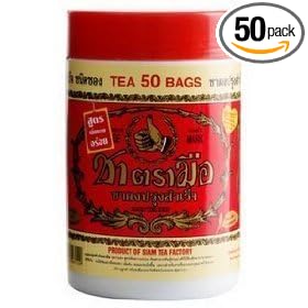 Number One Brand Thai Black Tea Red Lebal (50 Bags) : Grocery Tea Sampler : Grocery & Gourmet Food
