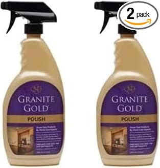 Granite Gold Polish Spray - Maintain Shine And Luster Of Natural Stone Surfaces - 24 Ounces (Pack of 2) : Health & Household