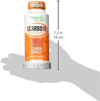 Herbal Clean QCarrbo16 Detox, Orange, 16 Fluid Ounce