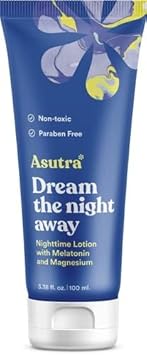 Asutra Melatonin Lotion With Magnesium, 100 Ml - With Sweet Almond Oil, Shea Butter And Lavender Essential Oil Aromatherapy