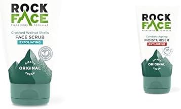 Rockface Skincare Set for Men | Exfoliating Face Scrub & Anti Ageing Moisturiser | Energising Skin Care | 100ml : Amazon.co.uk: Beauty