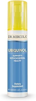 Dr. Mercola Ubiquinol Liquid Pump, 1.45 Fl. Oz. (43 Ml), About 18 Servings, Dietary Supplement, Supports Mitochondrial Health, Non-Gmo : Health & Household