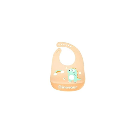 VALUEVIBES Waterproof Silicone Baby Bib for Feeding & Weaning Babies & Toddlers, Non Messy Easy Cleaning, Washable & Reusable, No Bad Odour, Adjustable Neckline with Buttons (Pack of 1)