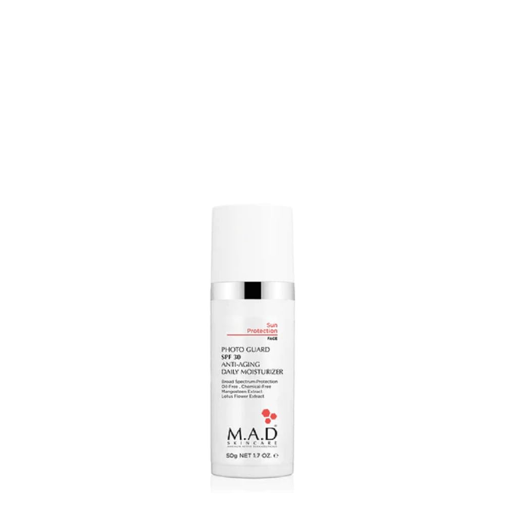 M.A.D Skincare Solar Protection: Photo Guard Spf 30 Anti-Aging Daily Moisturizer - 50G : Beauty & Personal Care