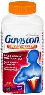 Gaviscon Max Relief Acid Reflux & Heartburn, 50 Chewable Foamtabs : Health & Household