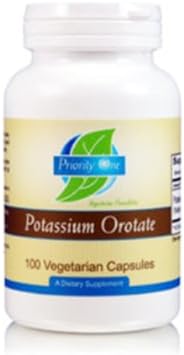 Priority One Vitamins Potassium Orotate 100 Vegetarian Capsules - High