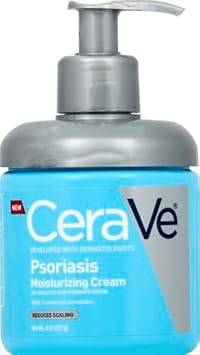 Cerave Moisturizing Cream For Psoriasis Treatment | With Salicylic Acid For Dry Skin Itch Relief & Urea For Moisturizing | Fragrance Free & Allergy Tested | 8 Oz