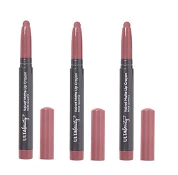 Ulta Beauty 3 Pack Velvet Matte Lip Crayon. Rose Quartz. Size 0.05 Oz