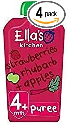 Ella'S Kitchen | Strawberry;Rhubarb & Apple | 4 X 120G (Uk)