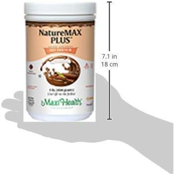 Maxi-Health NatureMAX Plus Energy Support Drink Soy Protein Powder - Sugar Free Diet Supplement - 20g Protein Per Serving - Natural Chocolate Flavor - Kosher Vitamin - 1lb : Health & Household