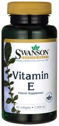 Swanson Vitamin E 1000 Iu 1000 Iu (450 Milligrams) 60 Sgels : Health & Household