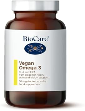 BioCare Vegan Omega 3 (Algal DHA & EPA) | for Heart, Brain, Vision & S