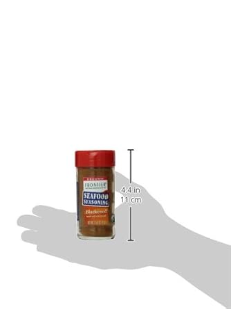 Frontier Co-Op Organic Blackened Seafood Seasoning, 2.5 Ounce Bottle, Savory Blend For Fish, Seafood, Sauces, Chowders