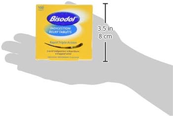 Bisodol Indigestion Relief Tablets - 100 Tablets Fast Relief To Trapped Wind, Acid Indigestion & Heartburn,100 Count (Pack Of 1)