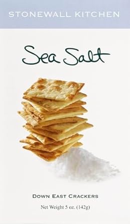 Stonewall Kitchen Sea Salt Crackers, 5 Ounce Box
