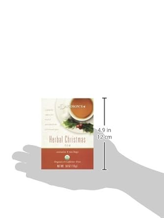 Davidson'S Organics, Herbal Christmas Tea, 8-Count Tea Bags, Pack Of 12