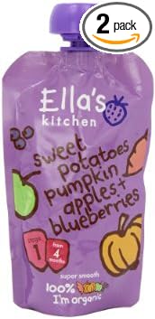 Ella'S Kitchen Sweet Potatoes, Pumpkin, Apples + Blueberries Stage 1 From 4 Months 120G - Pack Of 2