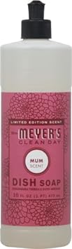 Mrs. Meyer's Clean Day Liquid Dish Soap, Biodegradable Formula, Mum (16 Fl Oz (Pack of 1))