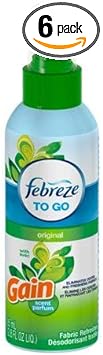 Febreze to Go Fabric Refresher with Gain Original Scent, 2.8-Ounce, (6) : Health & Household