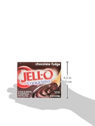 Jell-O Chocolate Fudge Cook & Serve Pudding & Pie Filling 3.4-Oz (Pack Of 4)