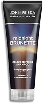 Brilliant Brunette Midnight Brunette Colour Deepening Shampoo By John Frieda 250Ml And Midnight Brunette By John Frieda Colour Deepening Conditioner For Creating Deeper, Richer Tones In Brunette Hair