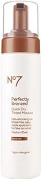 No7 Boots Perfectly Bronzed Self Tan Quick Dry Tinted Lotion Medium/Dark 200Ml By No7