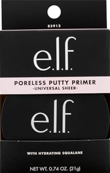 E.L.F. Poreless Putty Primer, Silky, Skin-Perfecting, Long Lasting, 0.74 Fl Oz