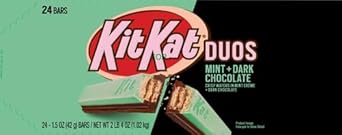 Kit Kat Duos Dark Chocolate Mint Wafer Candy Bars, 1.5 Oz (24 Count)