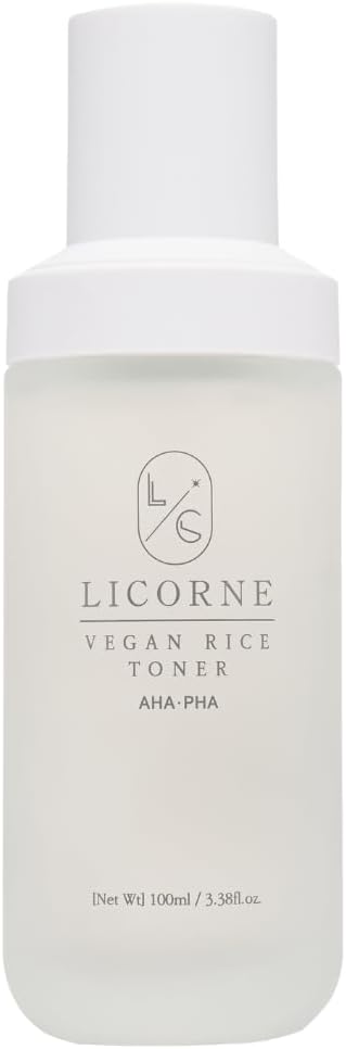 Licorne Rice Toner For Face Korean Skin Care, 77.78% Rice Extract From Korea, K Beauty Toner, Vegan, Alc Vegan Rice Toner 3.38Fl.Oz, Baby Pink
